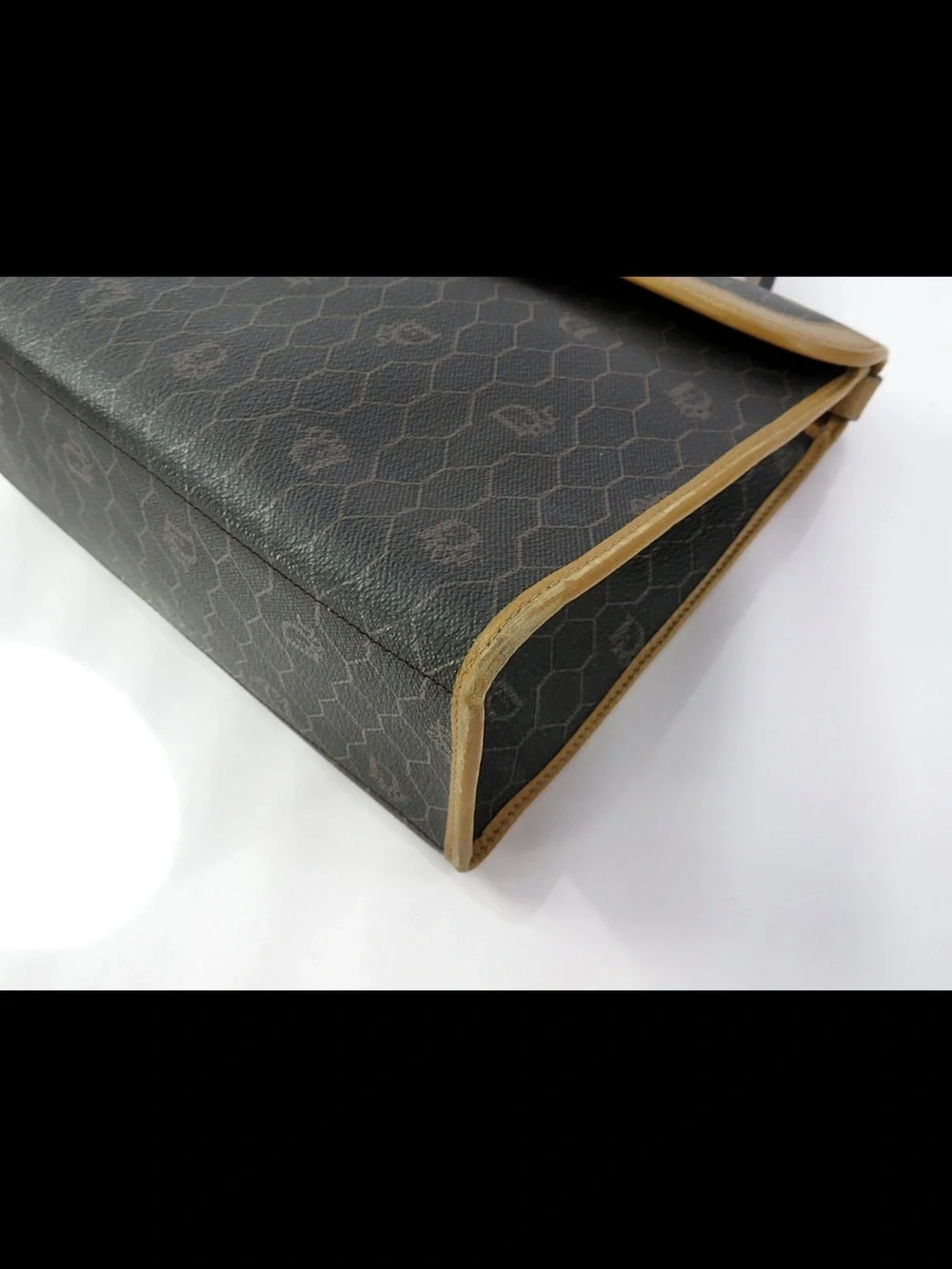 Dior Brown Monogram Satchel with Tan Trim